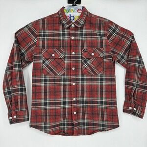 Brixton Shirt Mens Medium Button Up Flannel Plaid Casual Preppy Long‎ Sleeve